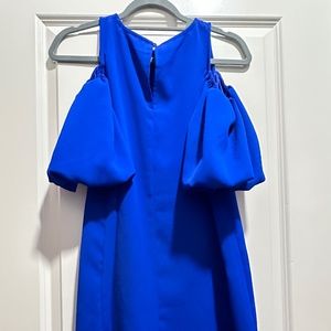 Cobalt Blue Cold Shoulder Dress